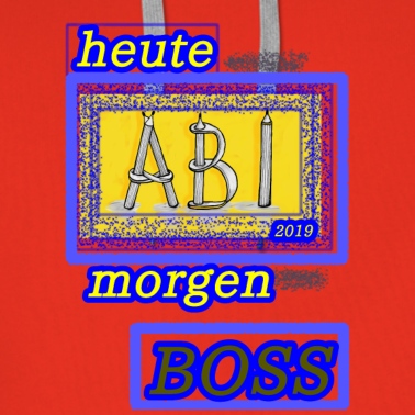 Abschlussfahrt Hoodie - abi 19 blau