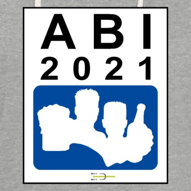 Abschlussfahrt Hoodie - Bier Liga Logo ABI 2021 Blau