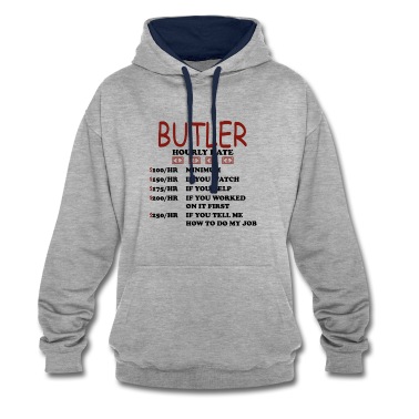 Abschlussfahrt Hoodie - Butler Service Stundenlohn Geschenk