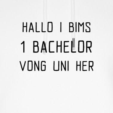 Abschlussfahrt Hoodie - HALLO I BIMS 1 BACHELOR Geschenk Design!
