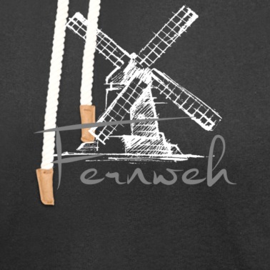 Abschlussfahrt Hoodie - Fernweh Zuhause ist da wo eine Mühle Windrad steht