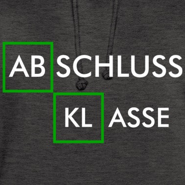 Abschlussfahrt Hoodie - Abschlussklasse Schriftzug weiss / grün
