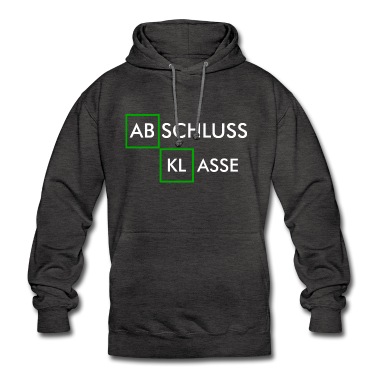 Abschlussfahrt Hoodie - Abschlussklasse Schriftzug weiss / grün