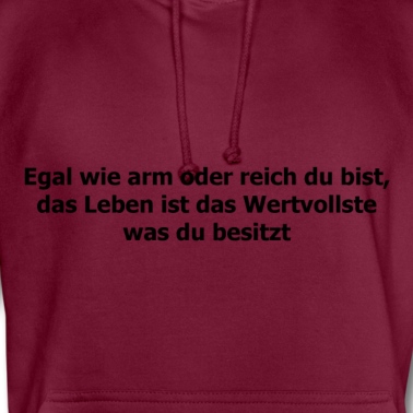 Abschlussfahrt Hoodie - Das Leben ist wertvoll