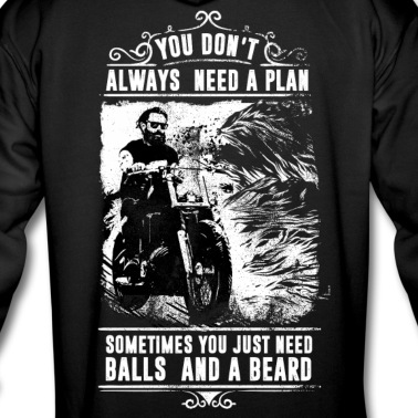 Abschlussfahrt Hoodie - you dont need a plan - just balls and beard