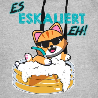 Abschlussfahrt Hoodie - Es eskaliert eh! Katze im Bierpool Party T-Shirt