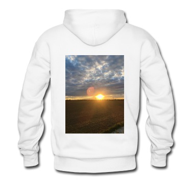 Abschlussfahrt Hoodie - Sonnenuntergang über dem Feld