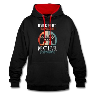 Abschlussfahrt Hoodie - Gymnasium Gamer Level Schule Spruch Geschenk