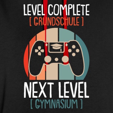 Abschlussfahrt Hoodie - Gymnasium Gamer Level Schule Spruch Geschenk