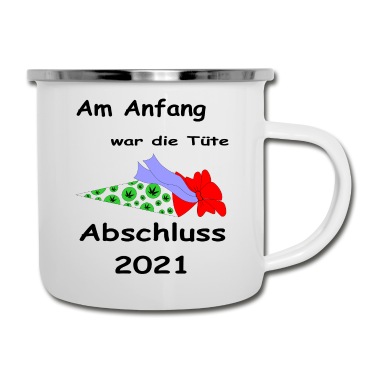 Abschluss Emaille Tasse - Anfangstüte/Abschluss