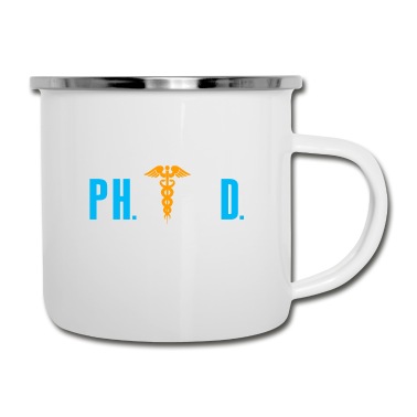 Abschluss Emaille Tasse - PHinisheD Abschluss