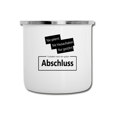 Abschluss Emaille Tasse - Guten Abschluss