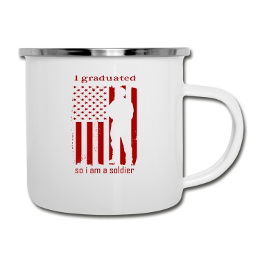 Abschluss Emaille Tasse - Ich habe einen Abschluss als Soldat gemacht