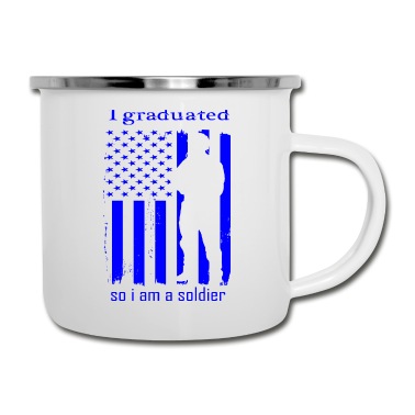 Abschluss Emaille Tasse - Ich habe einen Abschluss als Soldat gemacht