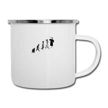 Abschluss Emaille Tasse - Abschluss Evolution Frauen, Abschlussgeschenke,