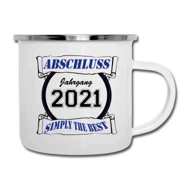 Abschluss Emaille Tasse - Abschluss 2021 jahrgang