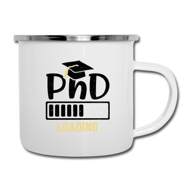 Abschluss Emaille Tasse - PhD Loading - Abschluss
