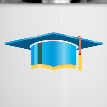 Abschluss Emaille Tasse - Doktorhut Abschluss Hut Mörtelbrett