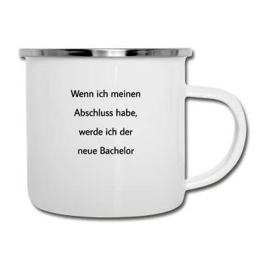 Abschluss Emaille Tasse - Abschluss Bachelor Uni Universität