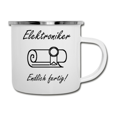 Abschluss Emaille Tasse - Elektroniker Abschluss