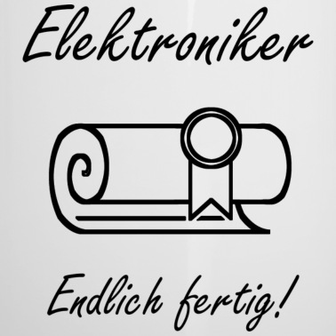 Abschluss Emaille Tasse - Elektroniker Abschluss