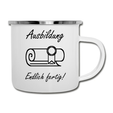 Abschluss Emaille Tasse - Ausbildung Abschluss