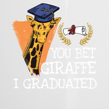 Abschluss Emaille Tasse - Giraffe Abschluss Absolvent Abschlussfeier