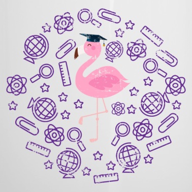 Abschluss Emaille Tasse - Flamingo Abschluss Schule Uni Geschenk