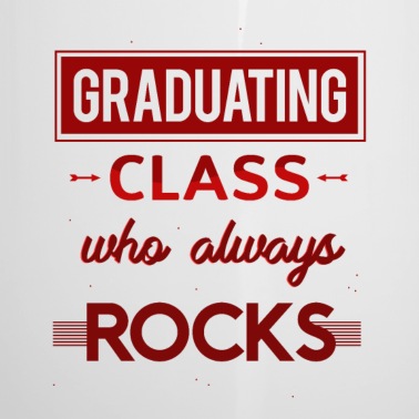 Abschluss Emaille Tasse - Abschluss rockt! Abschlussklasse Geschenkidee