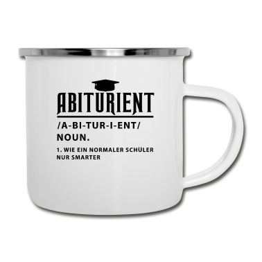 Abschluss Emaille Tasse - Abiturient Abi Gymnasium Abschluss Abitur