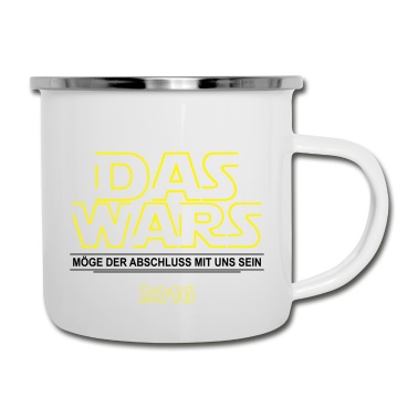 Abschluss Emaille Tasse - DAS WARS - Geeky Abschluss Shirt