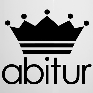 Abschluss Emaille Tasse - Abitur Krone Abschluss