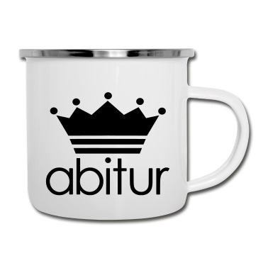 Abschluss Emaille Tasse - Abitur Krone Abschluss