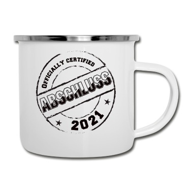 Abschluss Emaille Tasse - Abschluss certified 2021