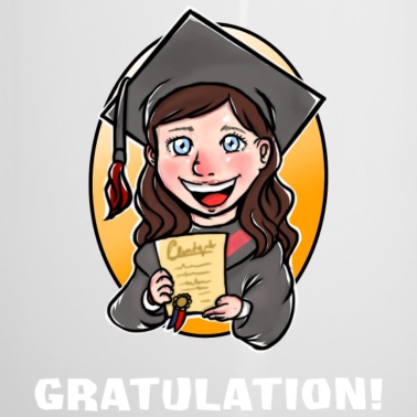 Abschluss Emaille Tasse - Bachelor / Master / Abschluss / Ausbildung Mädchen