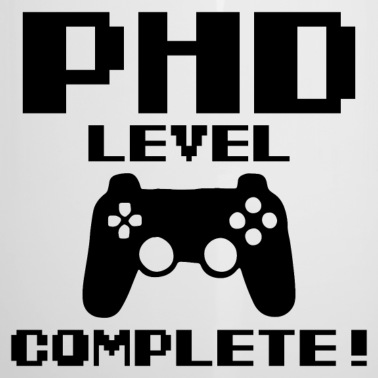 Abschluss Emaille Tasse - Phd Level Completet Gamer Abschluss Geschenk