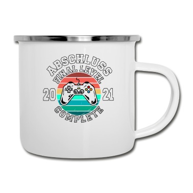 Abschluss Emaille Tasse - Abschluss 2021 Final Level Complete