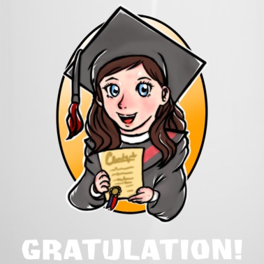 Abschluss Emaille Tasse - Bachelor / Master / Abschluss / Ausbildung Mädchen