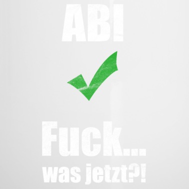 Abschluss Emaille Tasse - Abi und was jetzt? Lustiges Abi Abschluss shirt