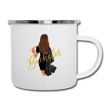 Abschluss Emaille Tasse - Bachelor Abschluss Uni Absolvent Frauen