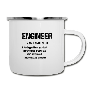 Abschluss Emaille Tasse - Ingenieur Lustig Ingenieurswesen Studium Abschluss