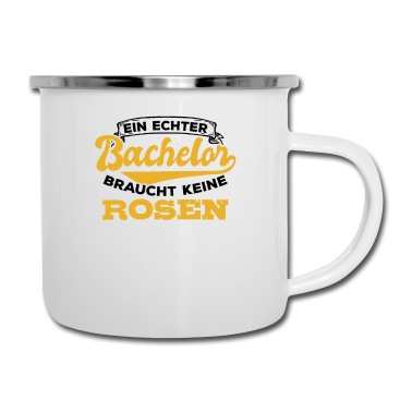 Abschluss Emaille Tasse - Abschluss Bachelor Master Rose Sponsion Geschenk