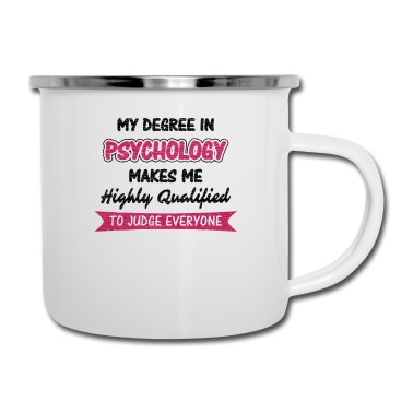 Abschluss Emaille Tasse - Abschluss in Psychologie GRUNGE