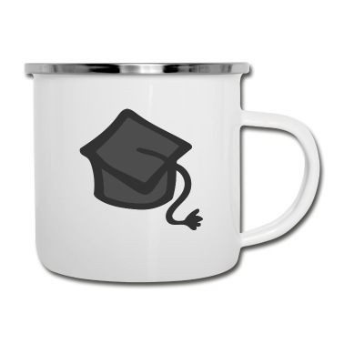 Abschluss Emaille Tasse - Abschluss Studium Hut