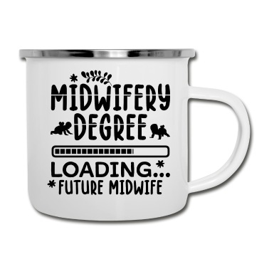 Abschluss Emaille Tasse - Hebammen Abschluss | Hebamme Schwanger Geschenk