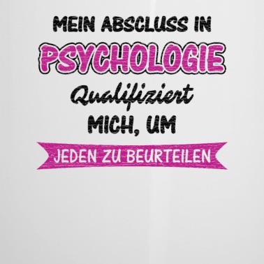 Abschluss Emaille Tasse - Abschluss in Psychologie GRUNGE