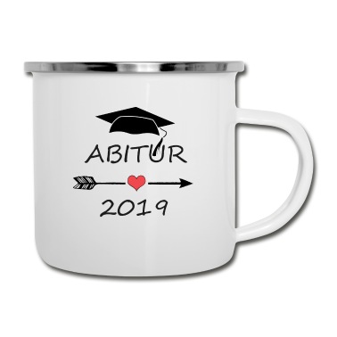 Abschluss Emaille Tasse - Abitur Abschluss Geschenkidee
