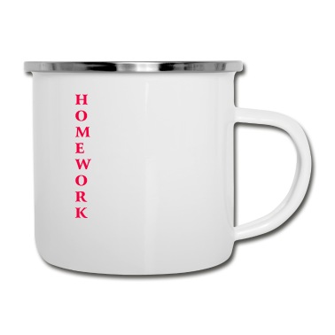 Abschluss Emaille Tasse - Hausaufgabenschule, Schule, Abschluss