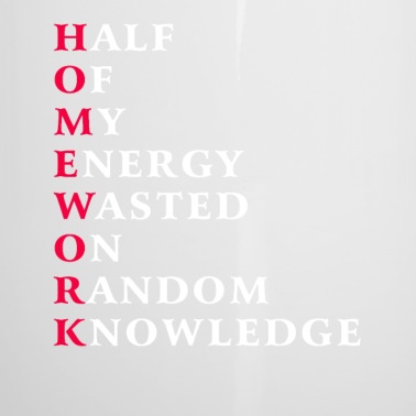 Abschluss Emaille Tasse - Hausaufgabenschule, Schule, Abschluss