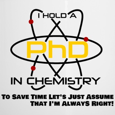 Abschluss Emaille Tasse - Doctor Chemie PhD Geschenkidee Abschluss Chemiker